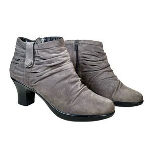 DANSKO Buffy Ruched Suede Ankle Boots